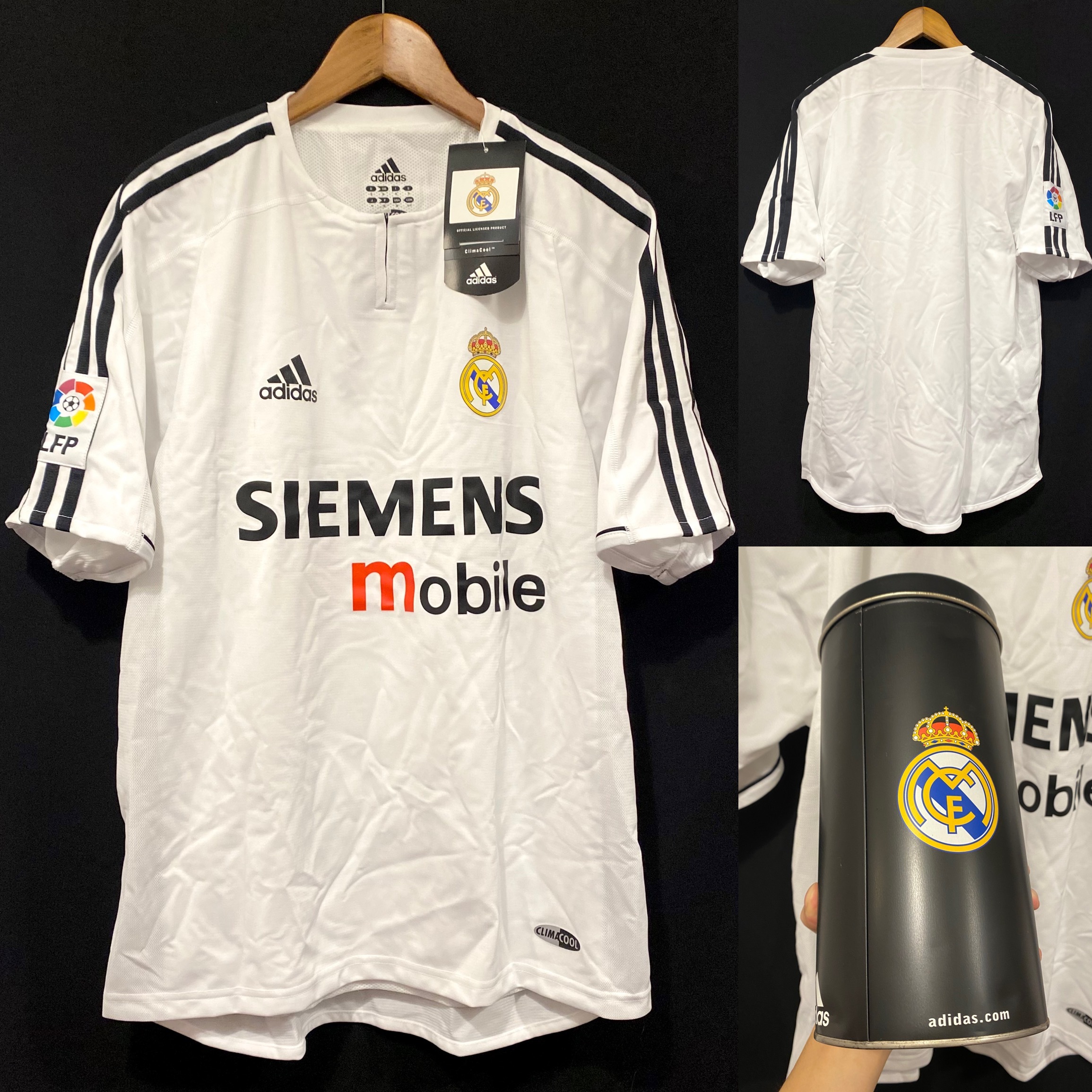 (BNWT) Real Madrid 2003-2004 Adidas Boxset Home Authentic Player Shirt