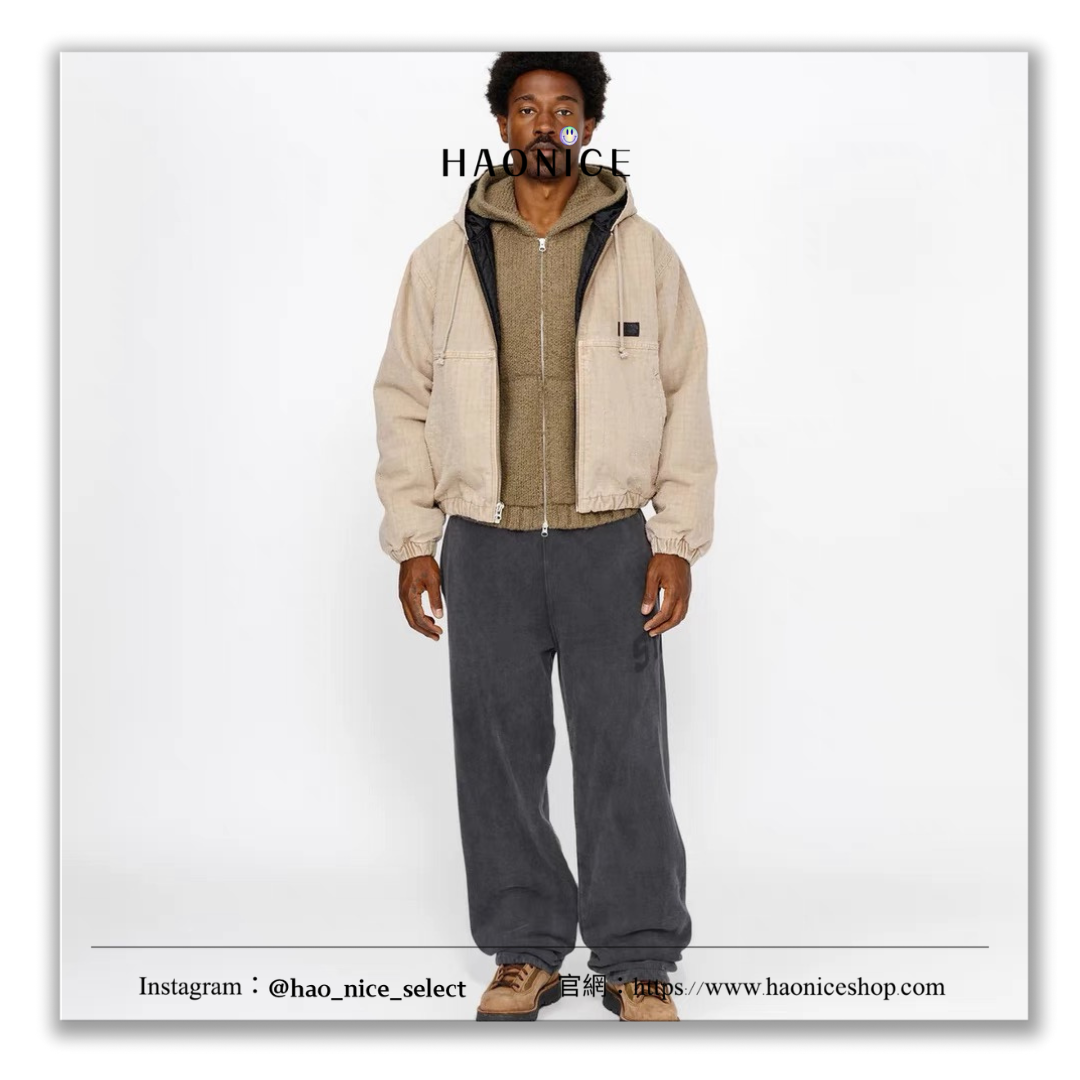 【HAO NICE】美式🇺🇸潮流 Stussy 24FW秋冬新款  FLEECE PANT FADED GRAPHIC 羊毛束口長褲 素色百搭