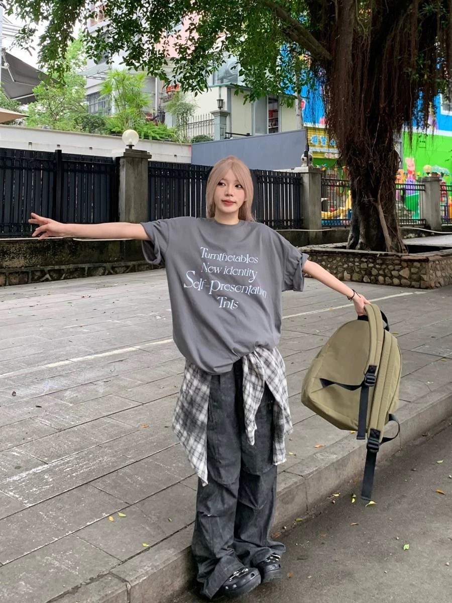 CATSSTAC 霜凍髒洗闊腿寬鬆直筒休閒長褲