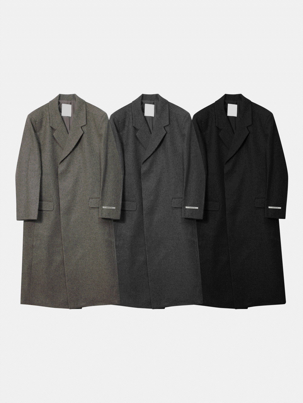 奧拉隱形扣長款80%羊毛大衣