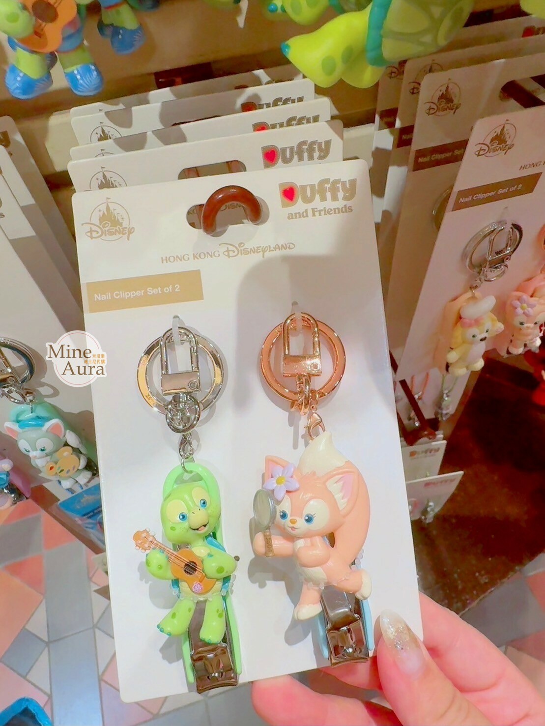 奧樂米拉 海龜 OluMel 玲娜貝兒 LinaBell 造型 隨身指甲剪 鑰匙圈 吊飾 2入組 -香港迪士尼樂園