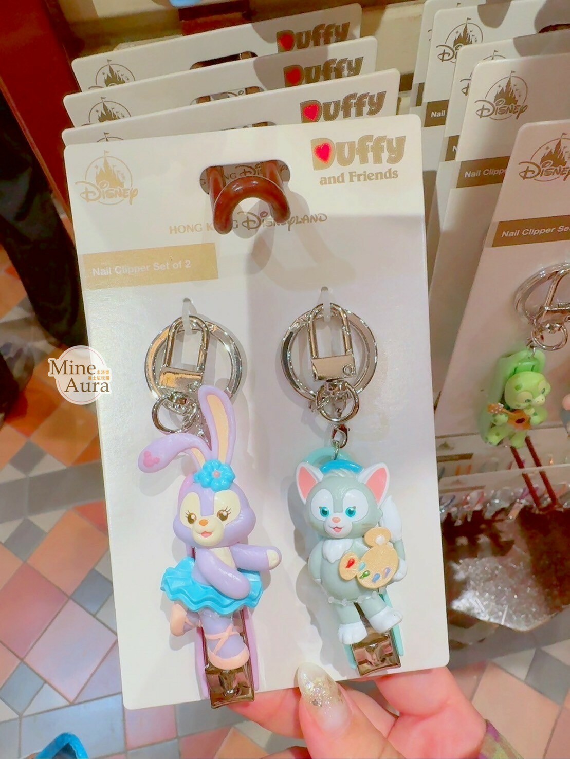 傑拉托尼 畫家貓 Gelatoni 史黛拉露 星黛露 StellaLou 造型 隨身指甲剪 鑰匙圈 吊飾 2入組 -香港迪士尼樂園