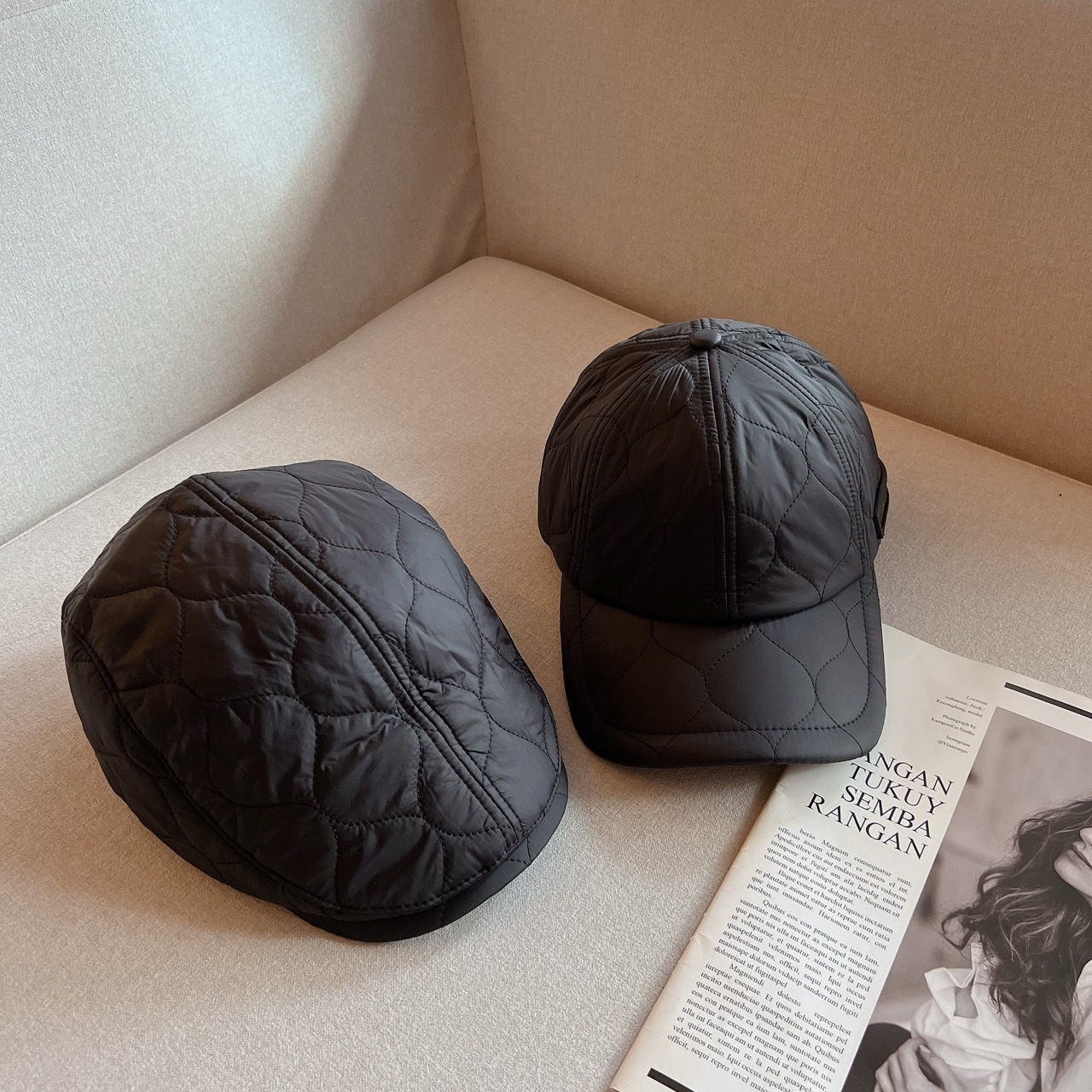 鋪綿車線小偷帽/二款