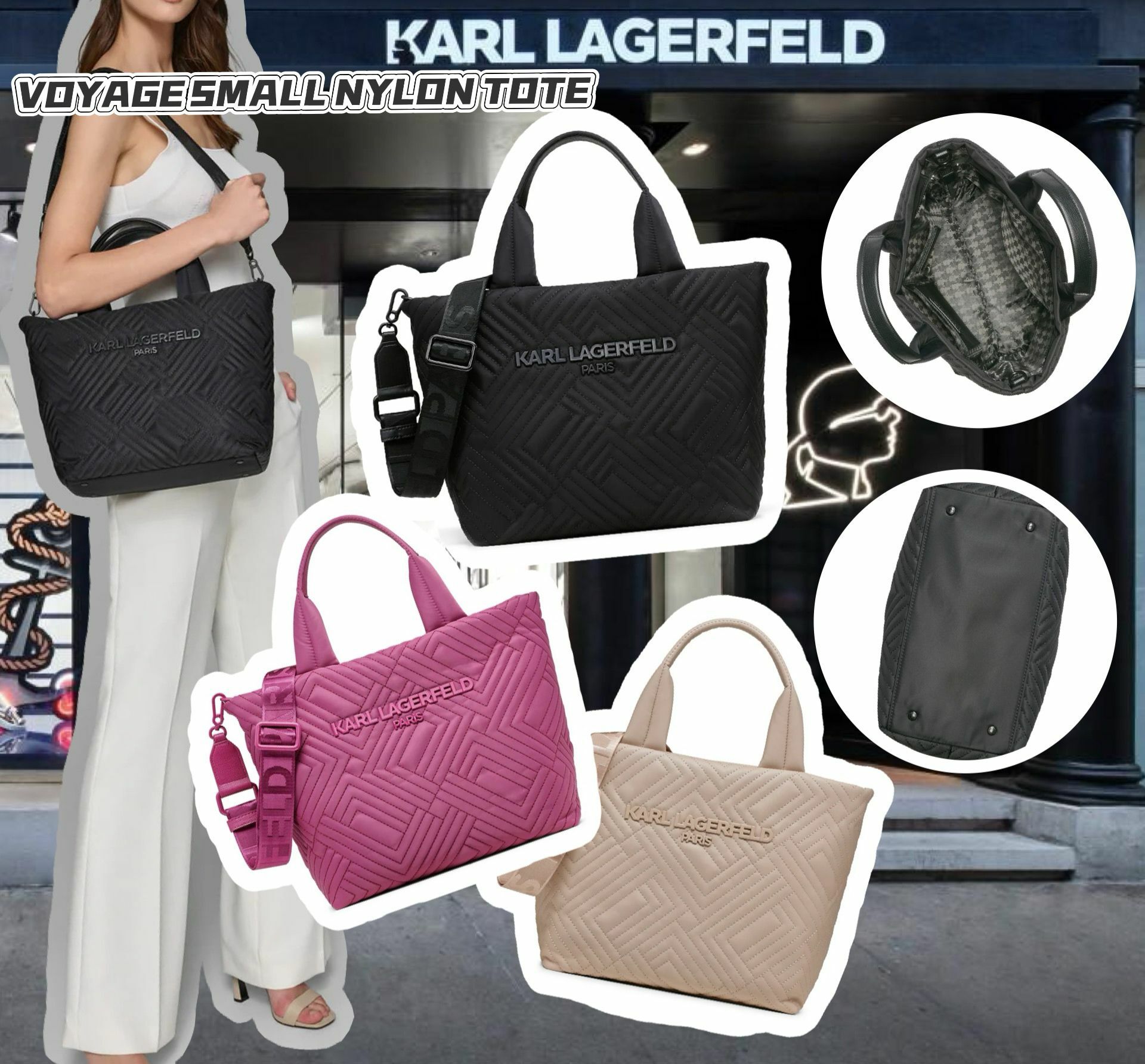 【預購】KARL LAGERFELD PARIS VOYAGE SMALL G112716 TOTE 包包
