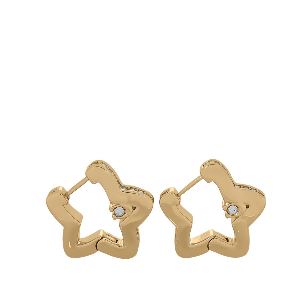 【COACH】星星標誌及水鑽針式耳環(金色) CY097 GLD