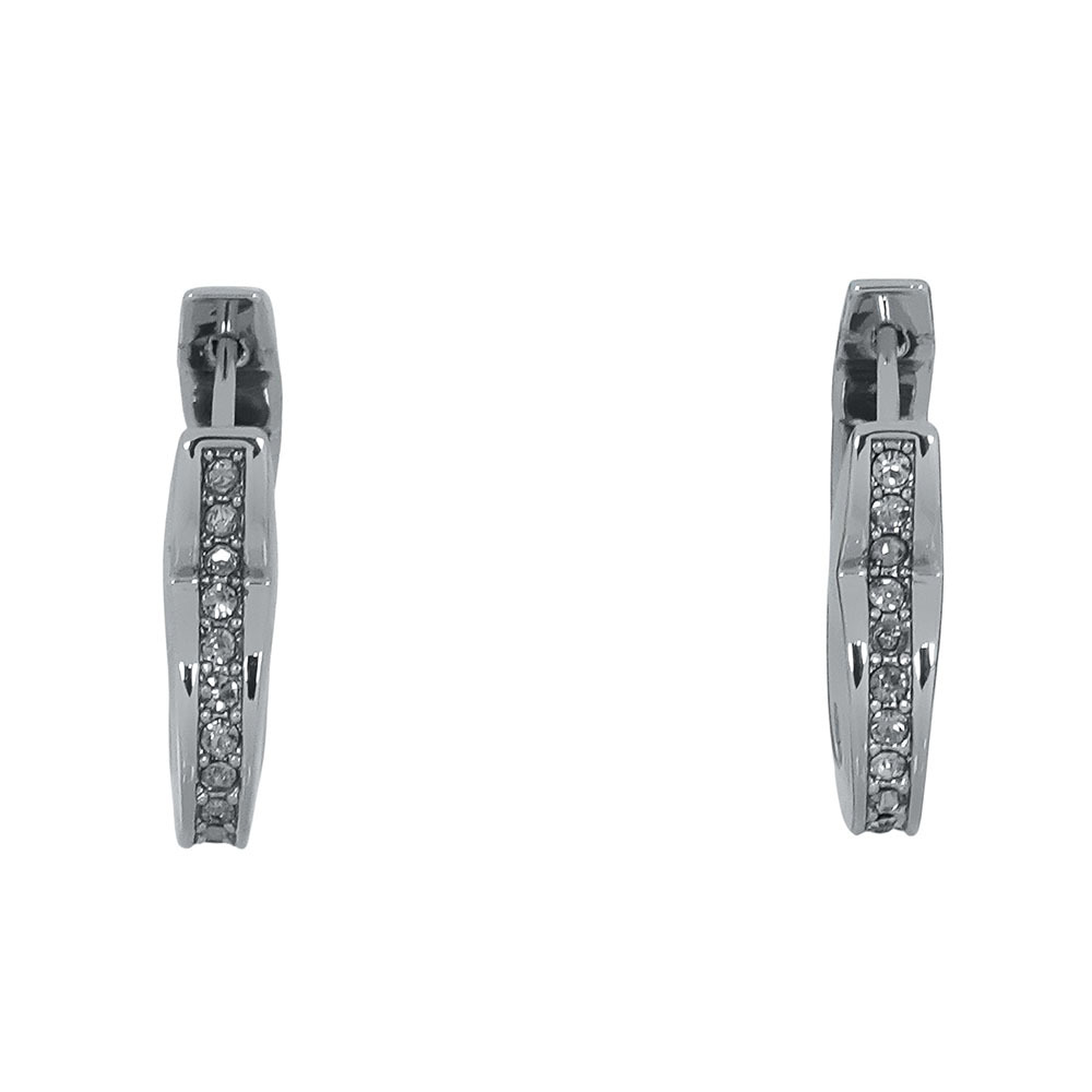 【COACH】愛心標誌及水鑽針式耳環