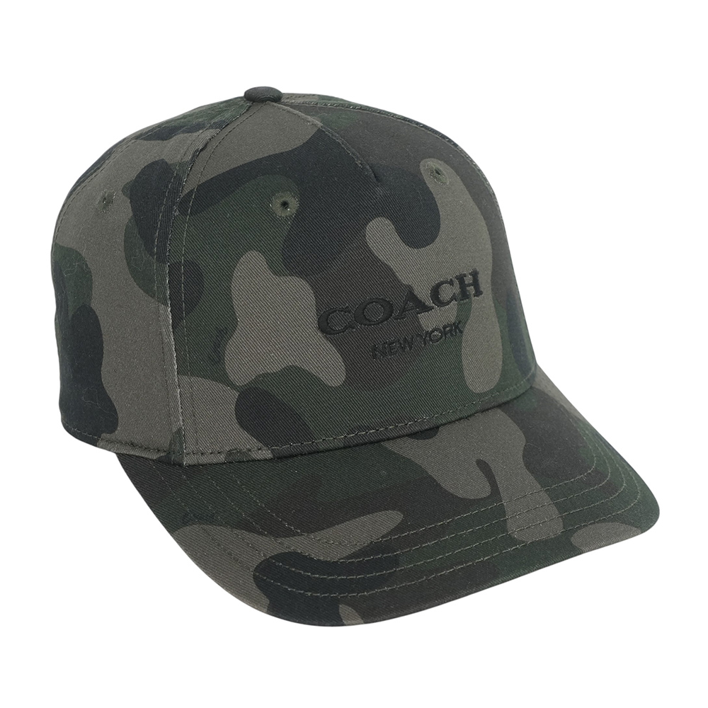 【COACH】刺繡標誌棉質棒球帽 XS-S / M-L (經典迷彩) CAA64 DYA