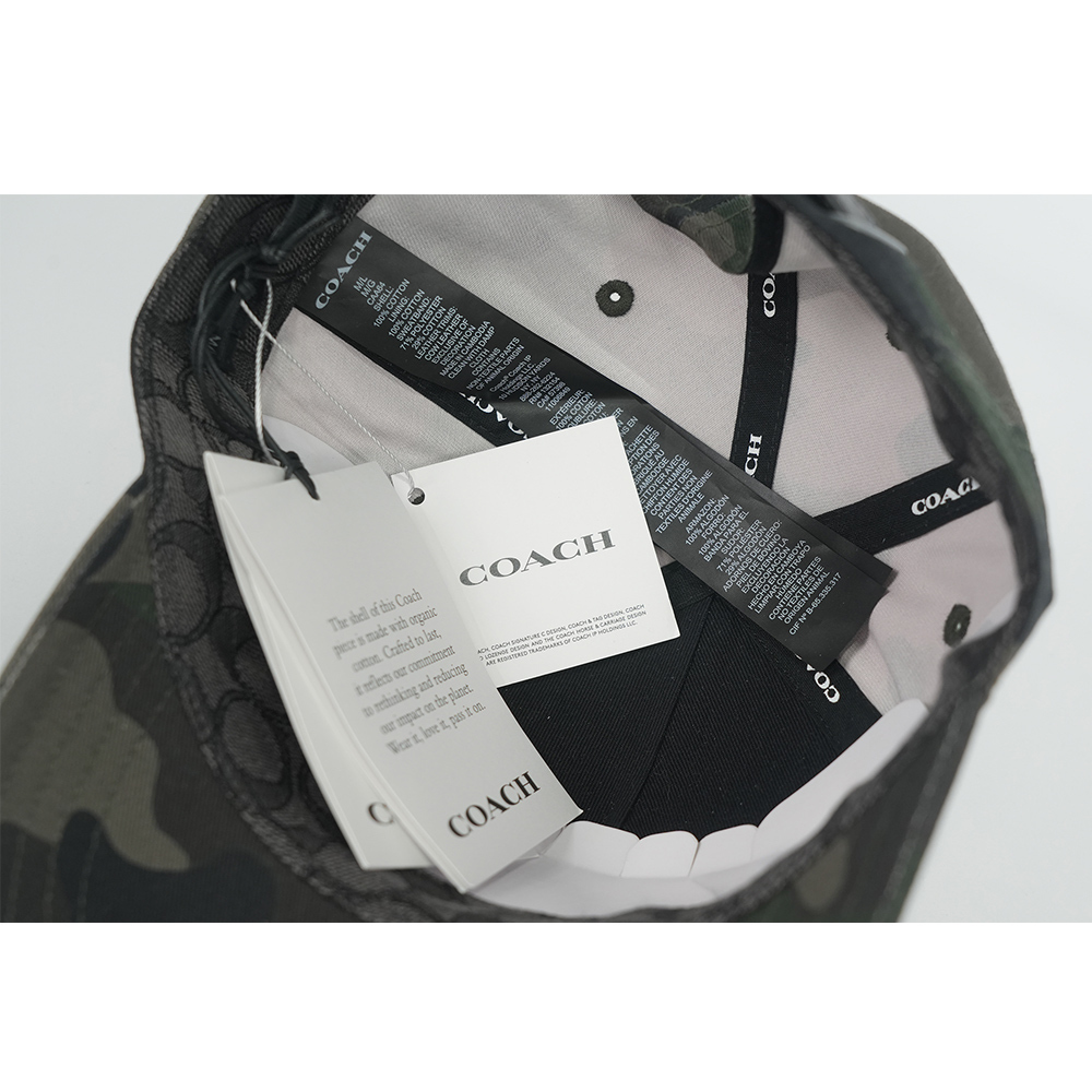 【COACH】刺繡標誌棉質棒球帽 XS-S / M-L (經典迷彩) CAA64 DYA