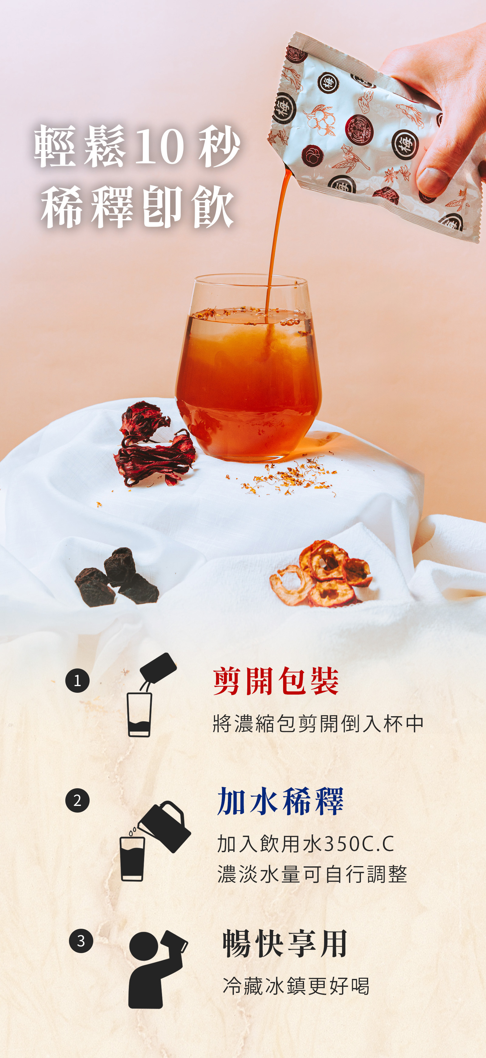 桂花烏梅湯濃縮包10秒稀釋即飲