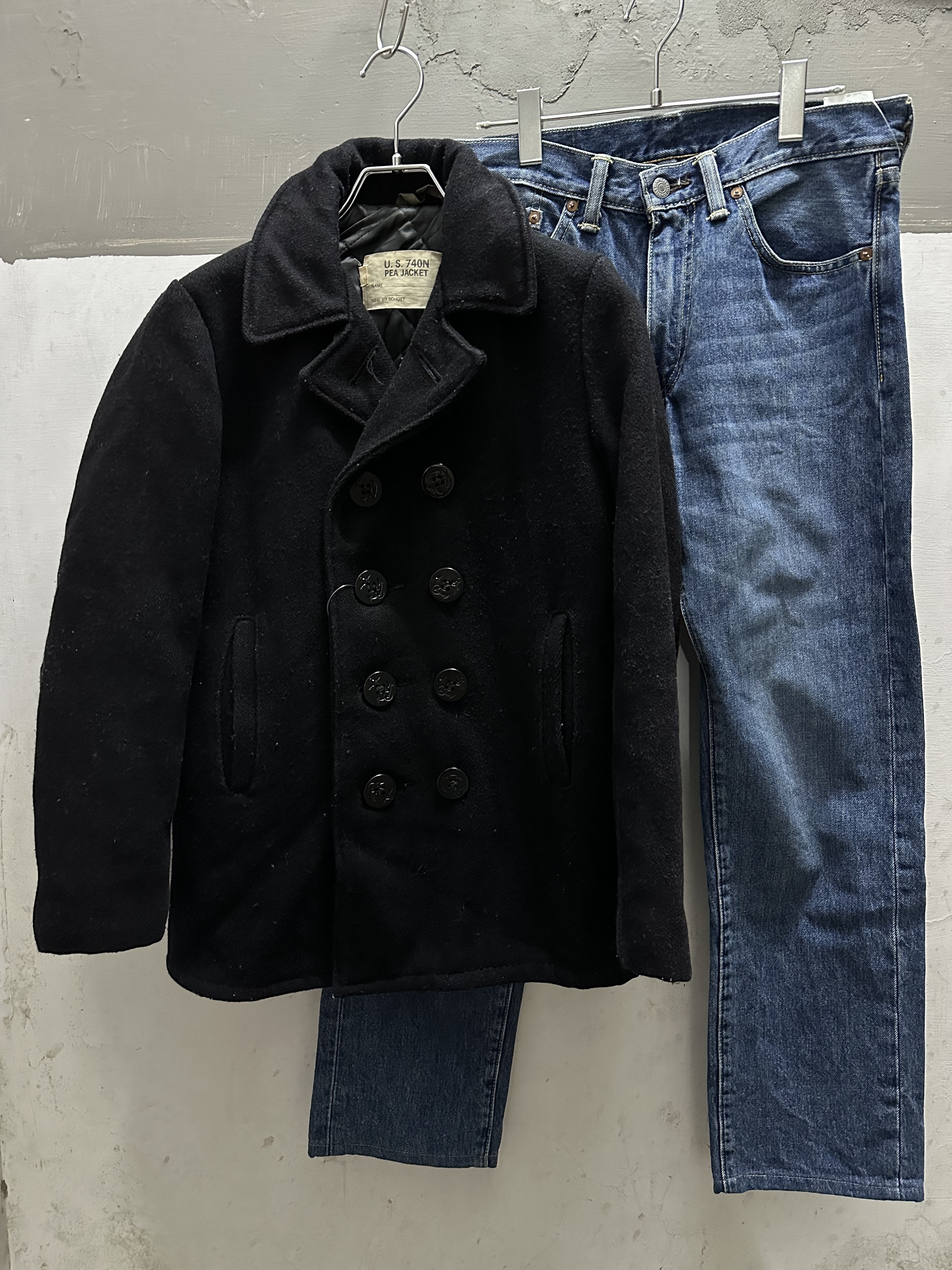 90s Schott Pea-Coat Made in USA