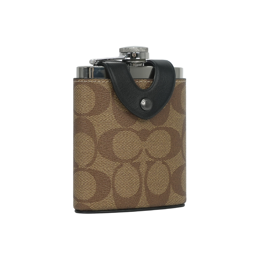 【COACH】塗層帆布及小牛皮酒瓶/攜帶瓶