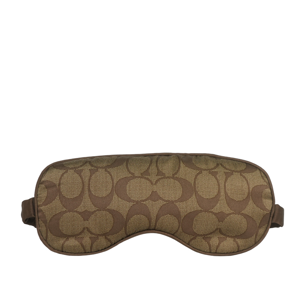 【COACH】CC Logo 滿版標誌絲質眼罩