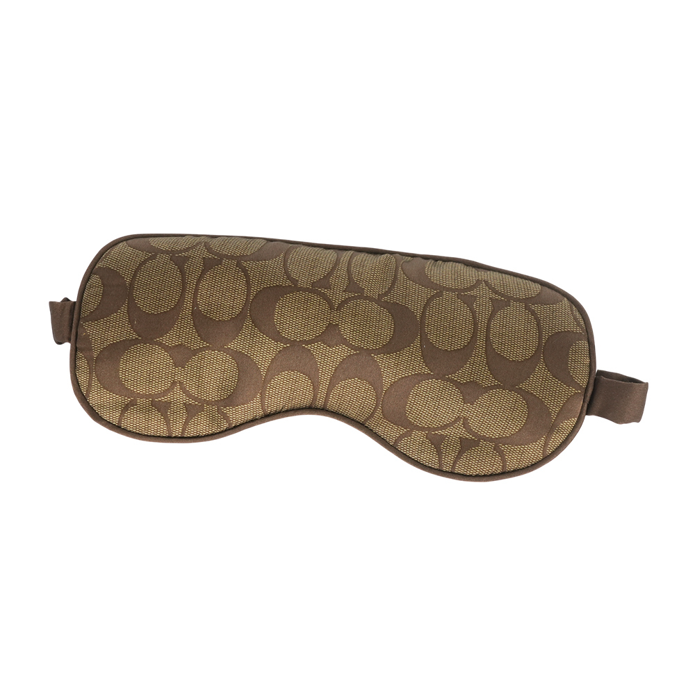 【COACH】CC Logo 滿版標誌絲質眼罩(卡其色) CE958 KHA