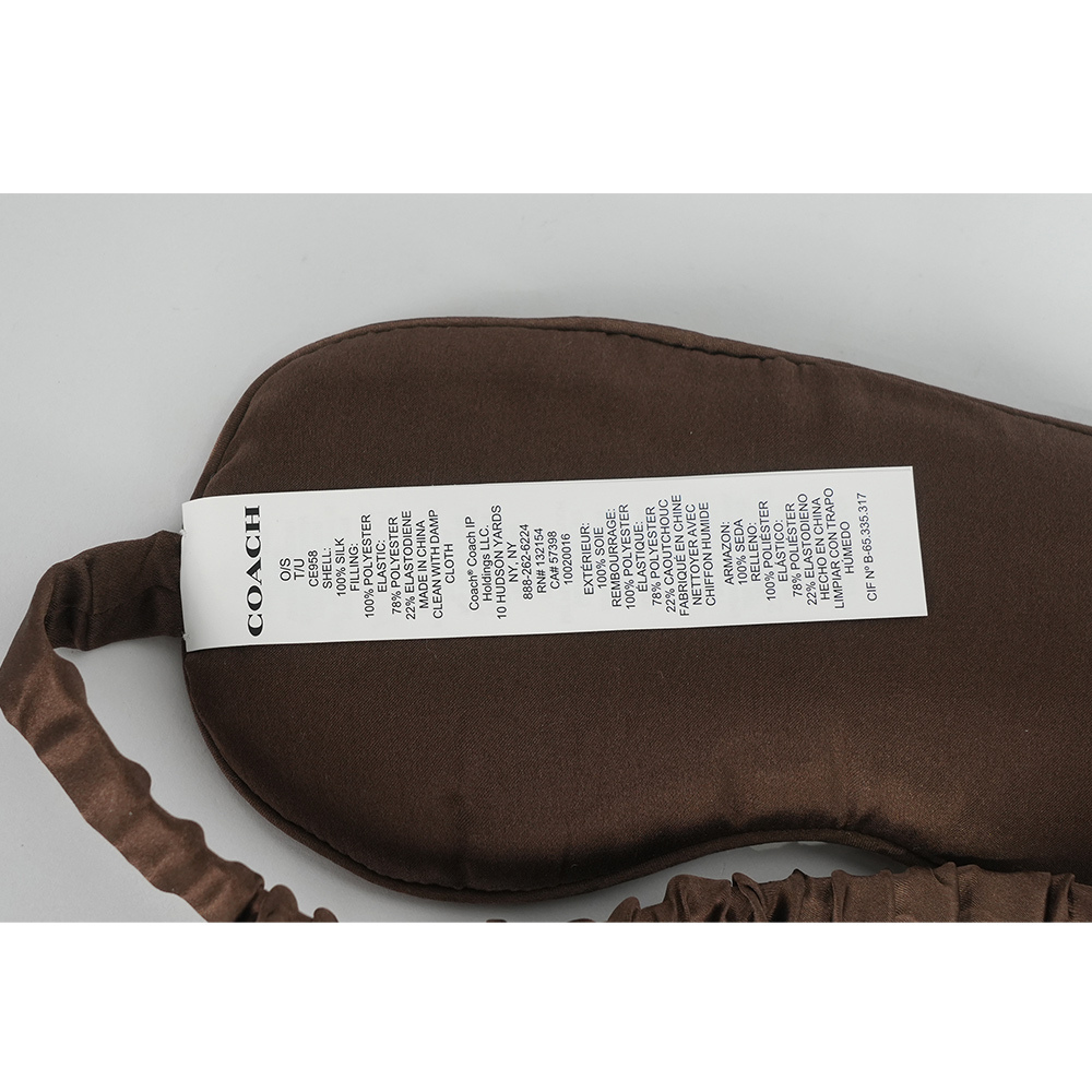 【COACH】CC Logo 滿版標誌絲質眼罩(卡其色) CE958 KHA