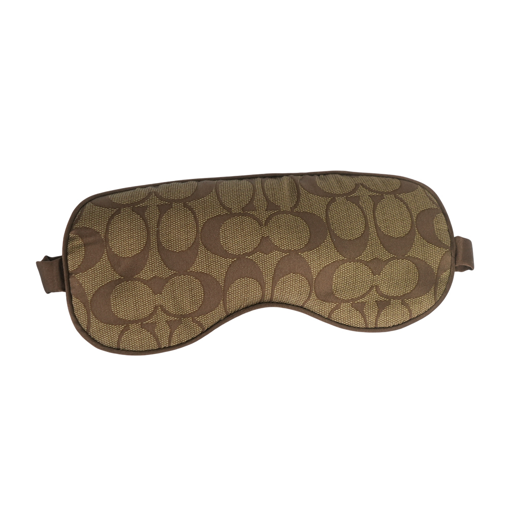 【COACH】CC Logo 滿版標誌絲質眼罩(卡其色) CE958 KHA