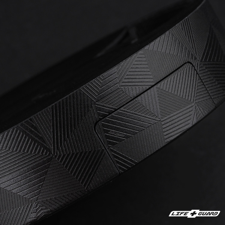 北歐黑三角貼膜質感特寫，LIFE+GUARD 設計風格