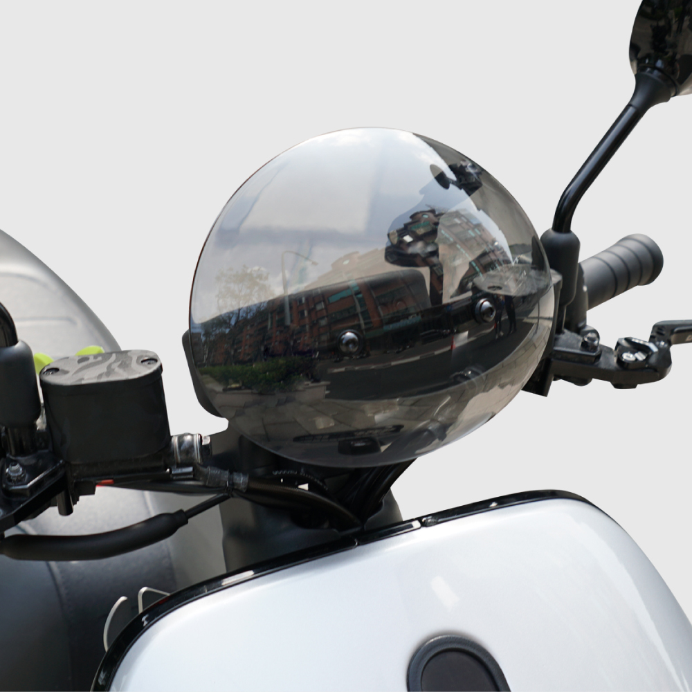 GOGORO 電動車適用｜燻黑造型風鏡【裸把座固定款】