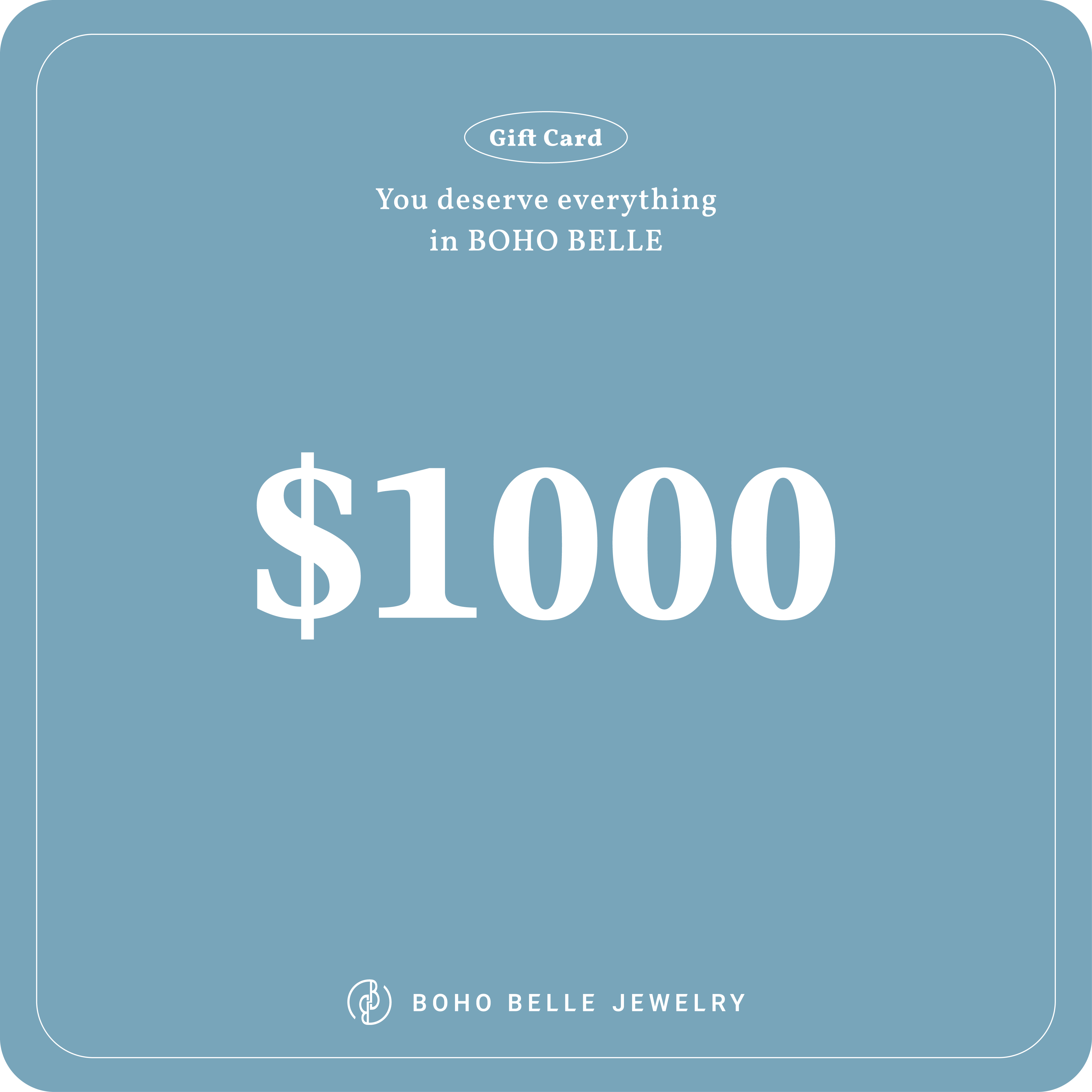 BOHO BELLE $1000 禮物卡