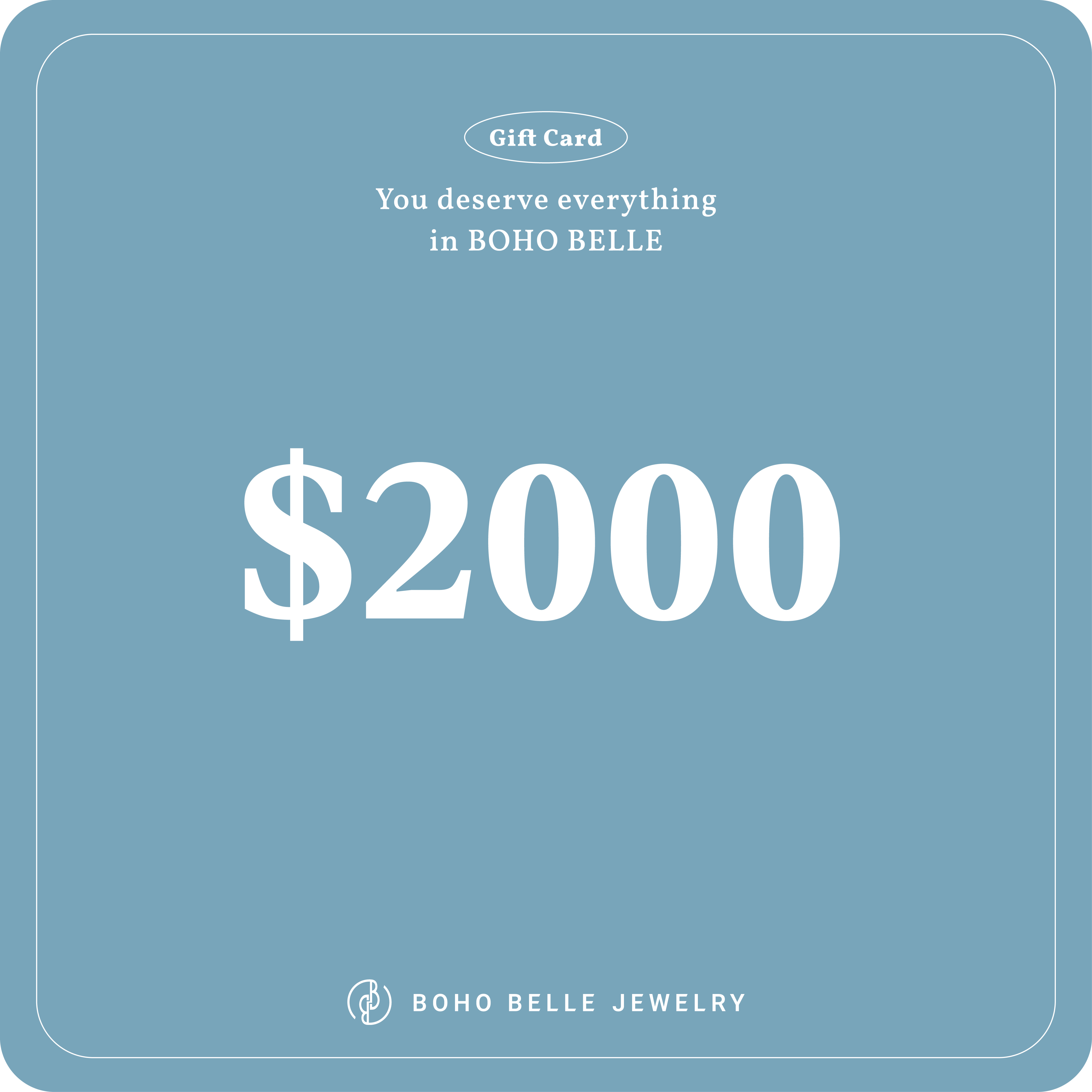 BOHO BELLE $2000 禮物卡