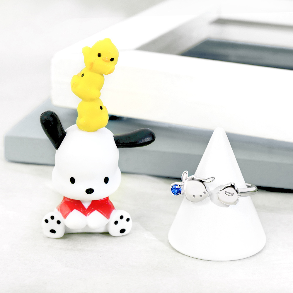 台灣製|STORY|故事銀飾|Sanrio|PC狗|Pochacco|925純銀|戒指|生日禮物|首飾|代購, image size:1000x1000