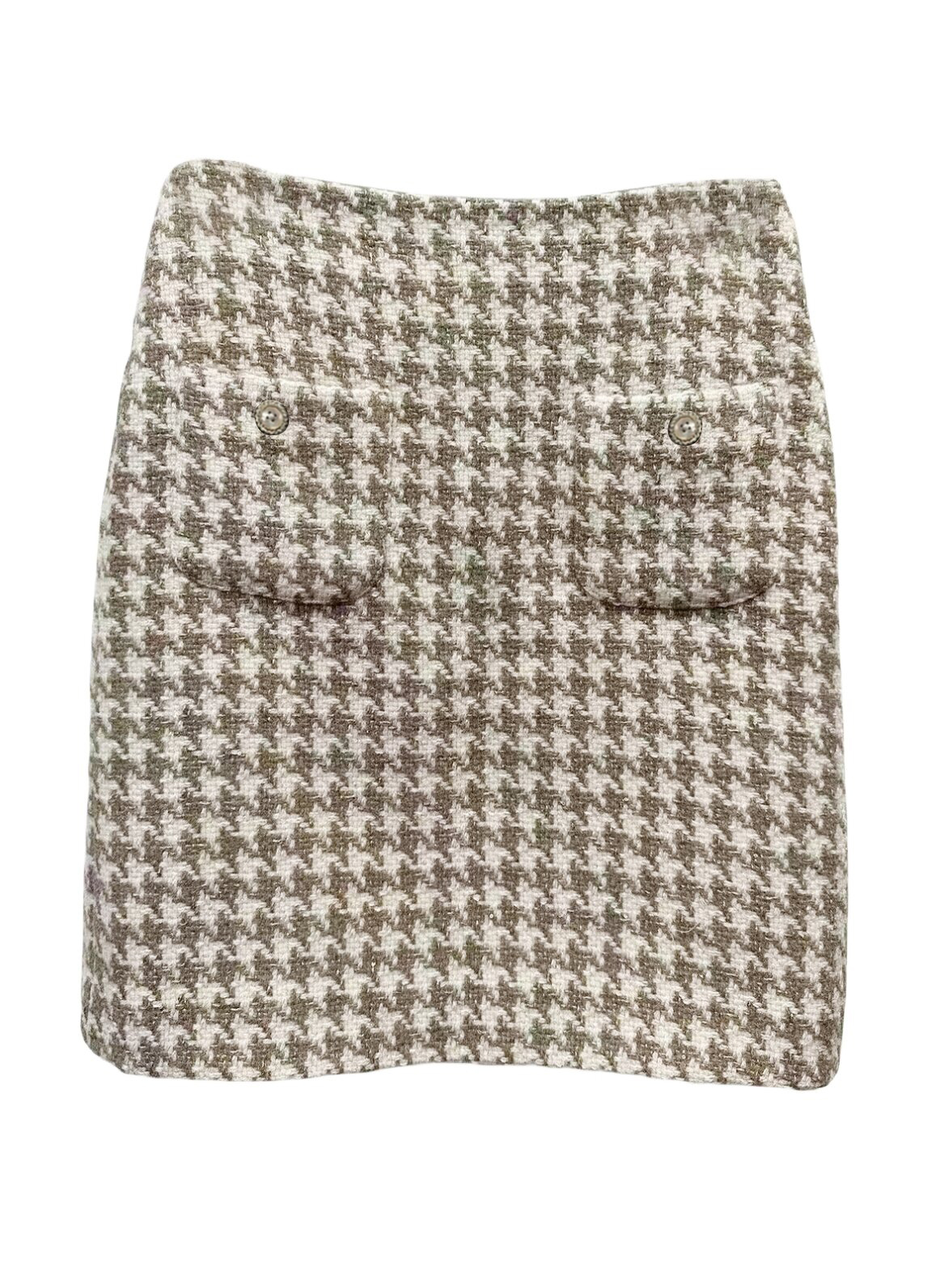 BD15315C1 法式奶霧千鳥格毛呢短裙