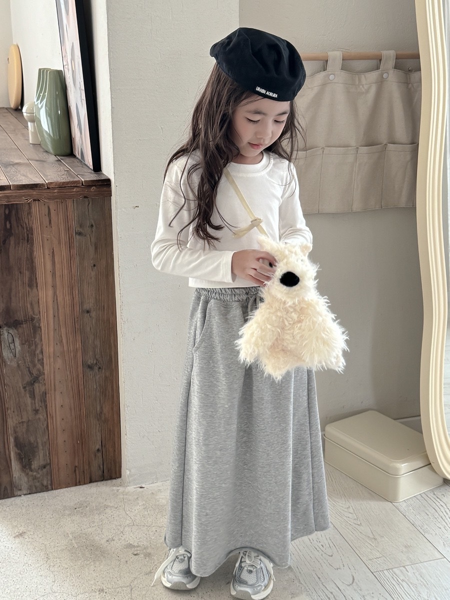 斜開叉短版長袖上衣