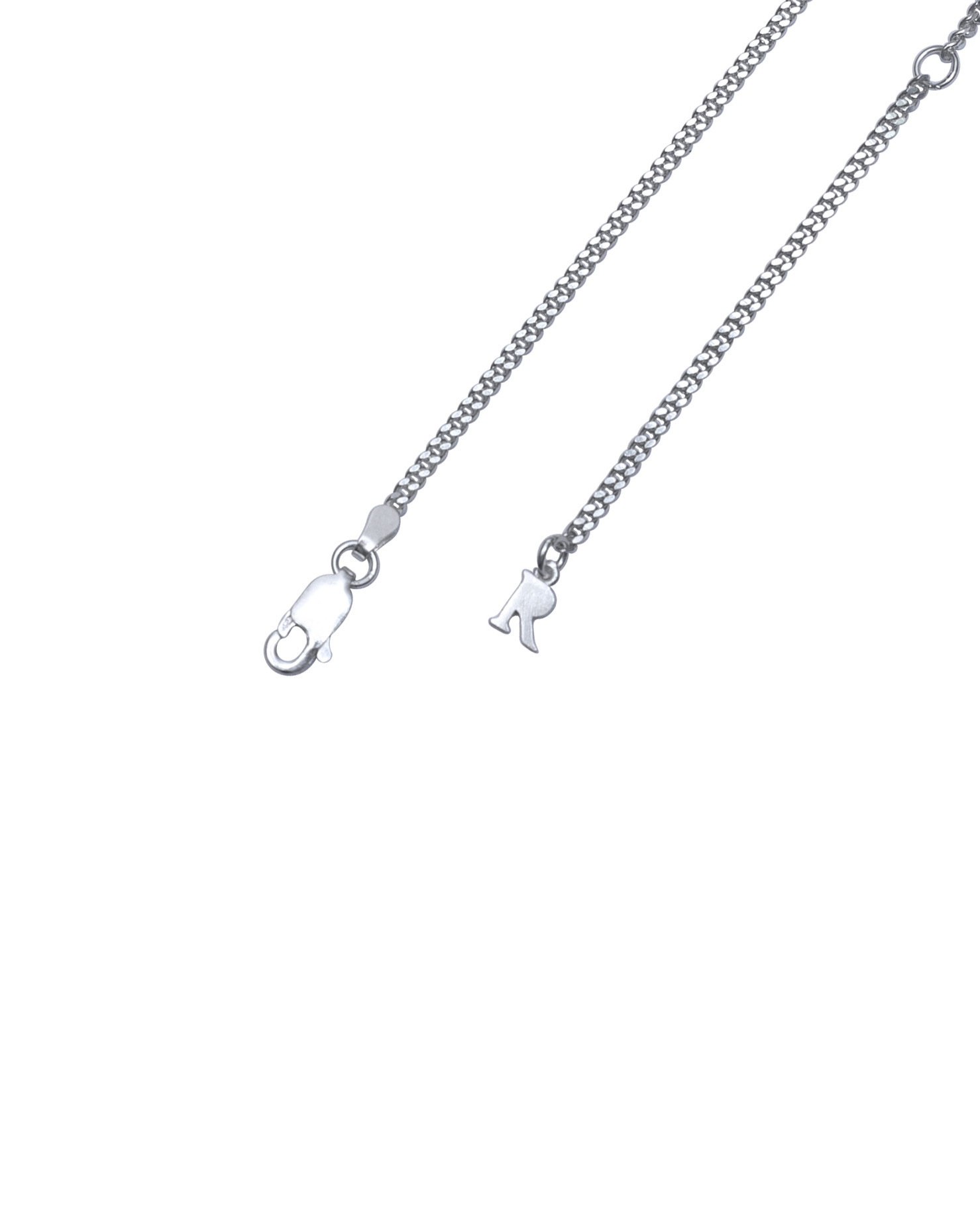 RECOVERY 1.8MM R印牌細扁項鍊 925銀