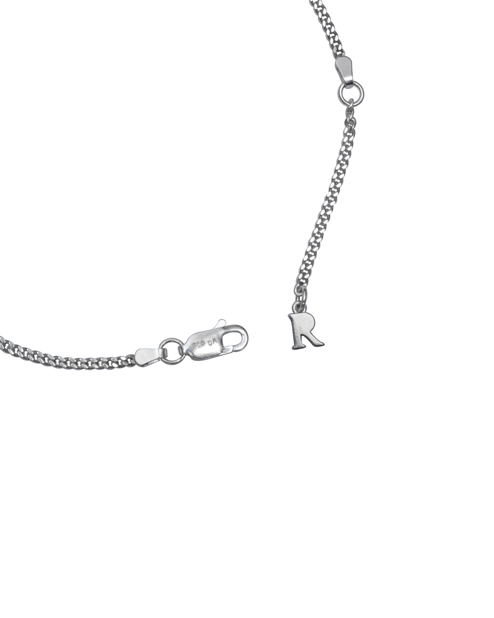 RECOVERY 1.8MM R印牌細扁手鍊 925銀