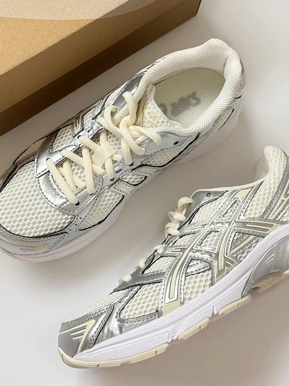 ASICS GEL-1130 奶油銀 米白 奶油白 銀色 復古 女鞋 1202A164-107 / 調貨