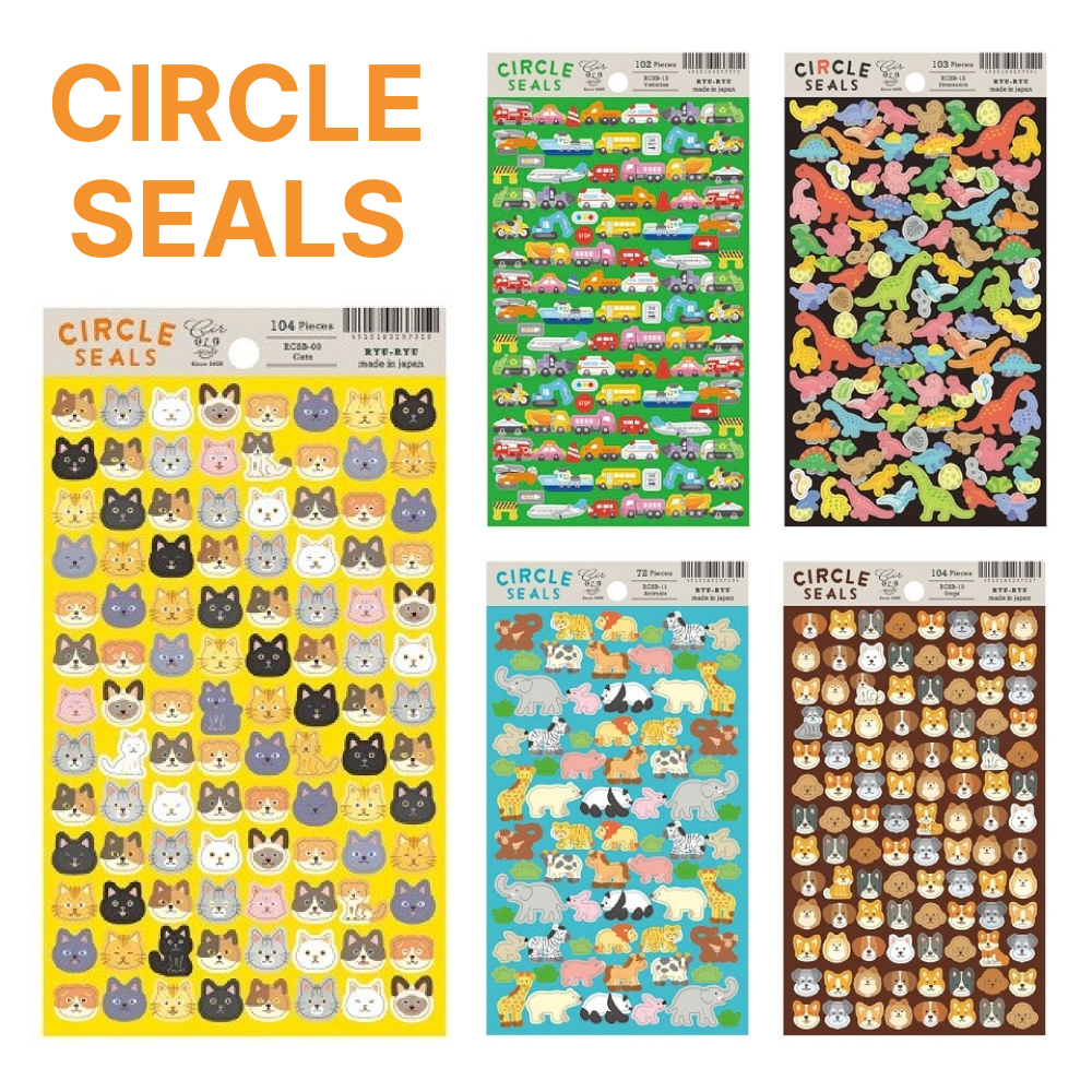 CIRCLE SEALS RYU RYU 圖形貼紙系列 / KITERA / JAPAN