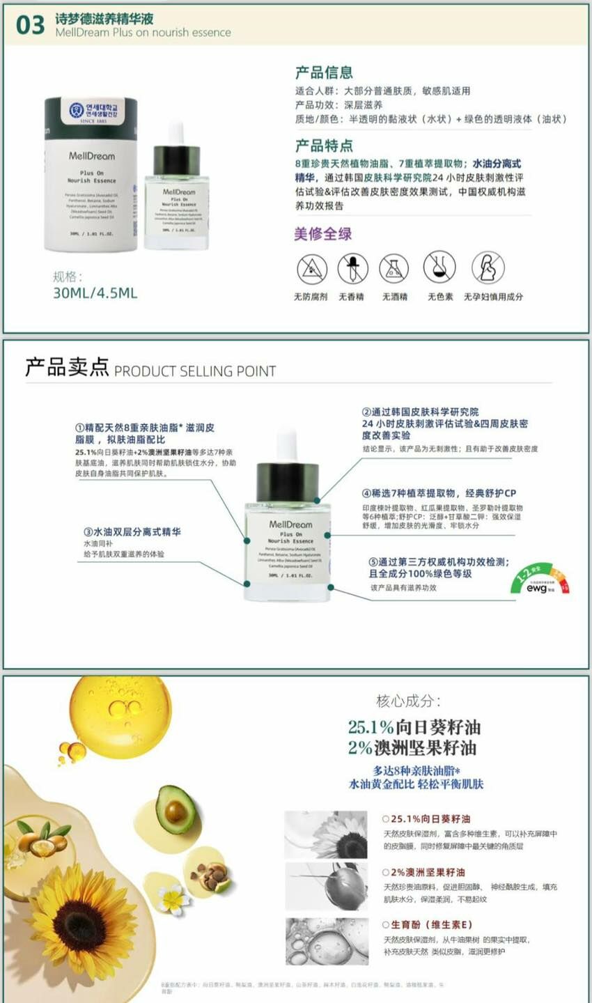 (1339) MellDream MELLDREAM Plus on nourish essence 韓國延世大學滋養精華 30ml