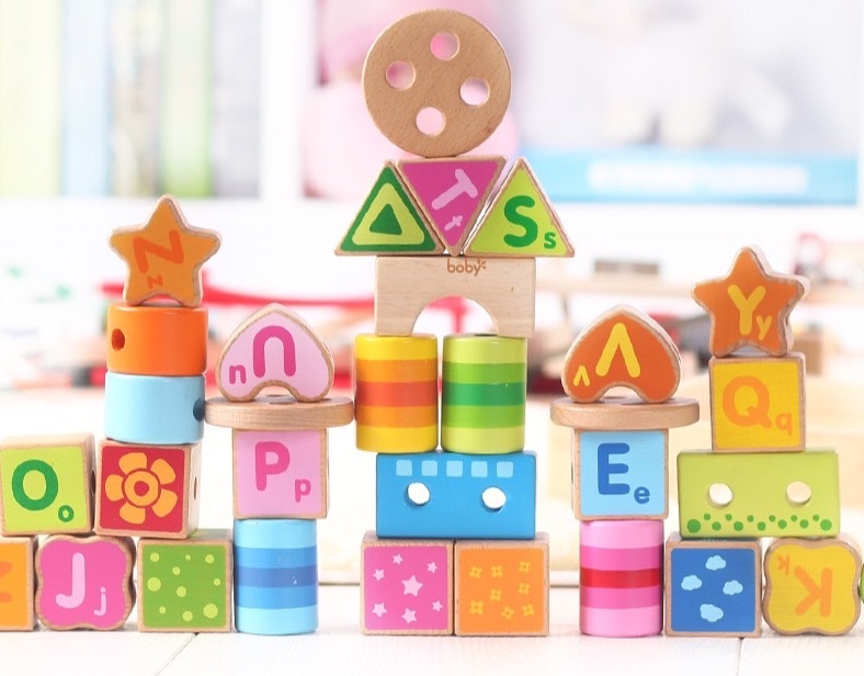 串珠英字木質積木