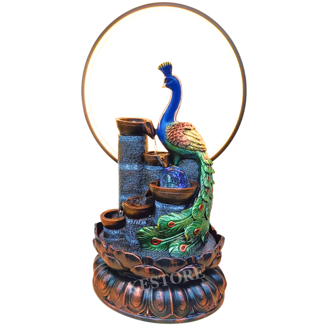 Indoor Peacock Water Fountain Code 7051