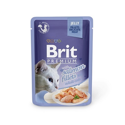 捷克 Brit 自然精選系列 貓濕糧 三文魚果凍 85g【原箱24包】(EXP: 8/2026)