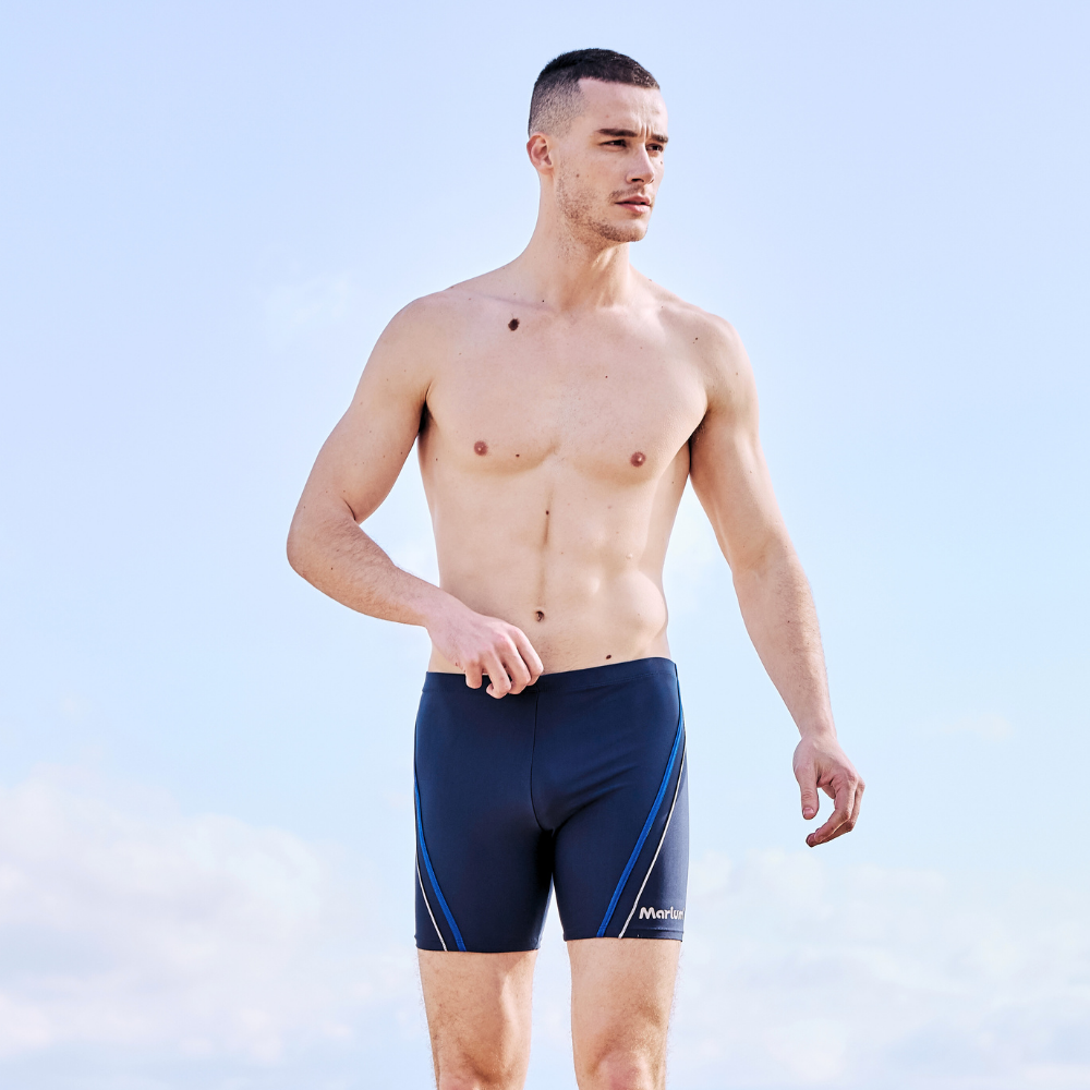 MAR-1164 大男休閒三分褲─深藍色