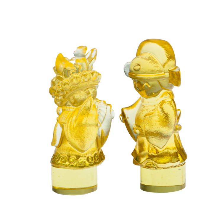 鹿港窯 琉璃牽手一生對章|結婚禮物推薦|雙喜娃娃刻印專屬印章