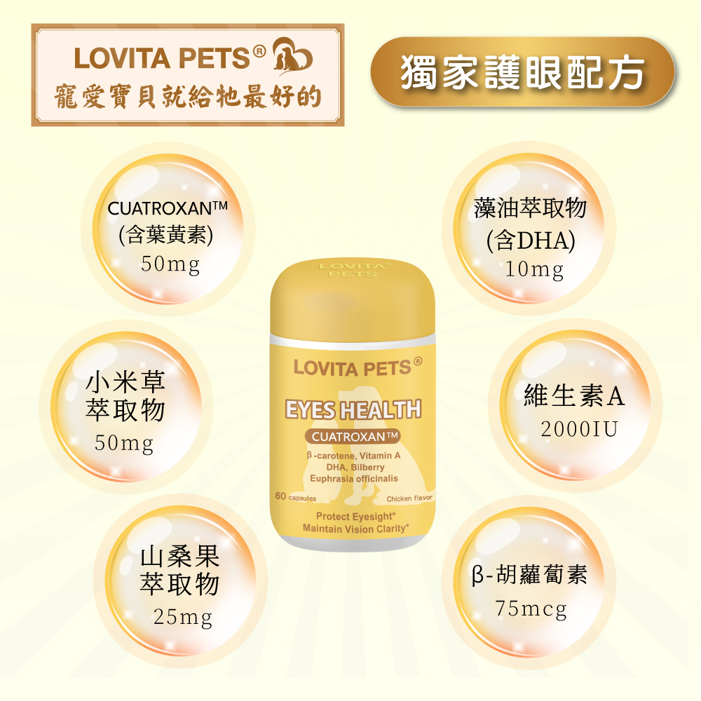 LOVITA PETS 愛維他寵物 晶亮護眼膠囊