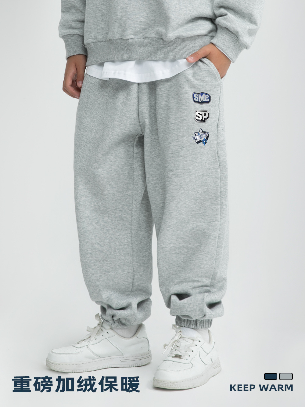 英文字母組合寬鬆休閒褲