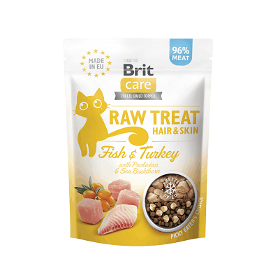 捷克 Brit 鮮肉系列 貓小食 皮毛健康 40g