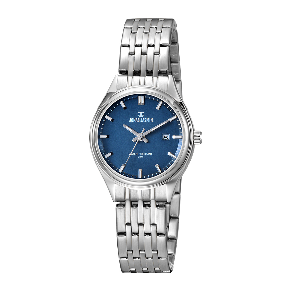 【Jonas Jasmin 喬納斯】JJ-3120L 亮麗配色夜光男款不鏽鋼石英錶