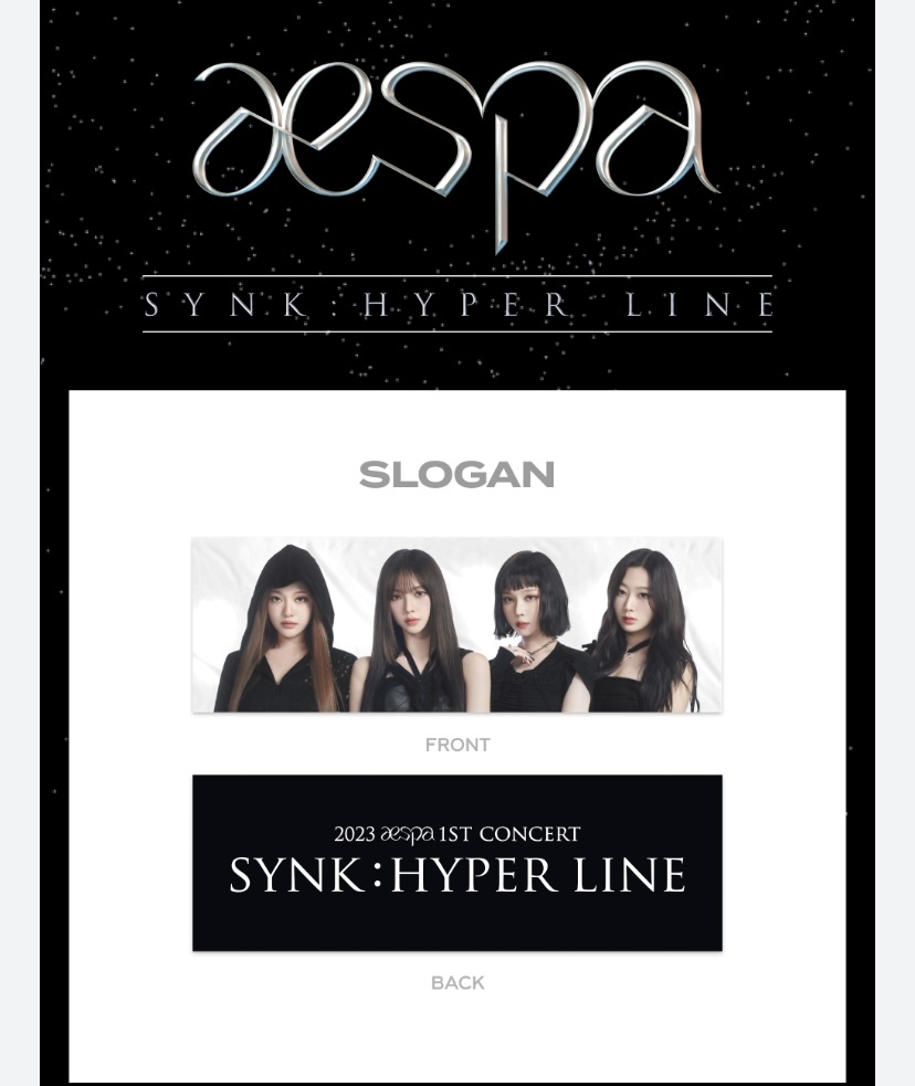 Aespa Synk: Hyper Line slogan