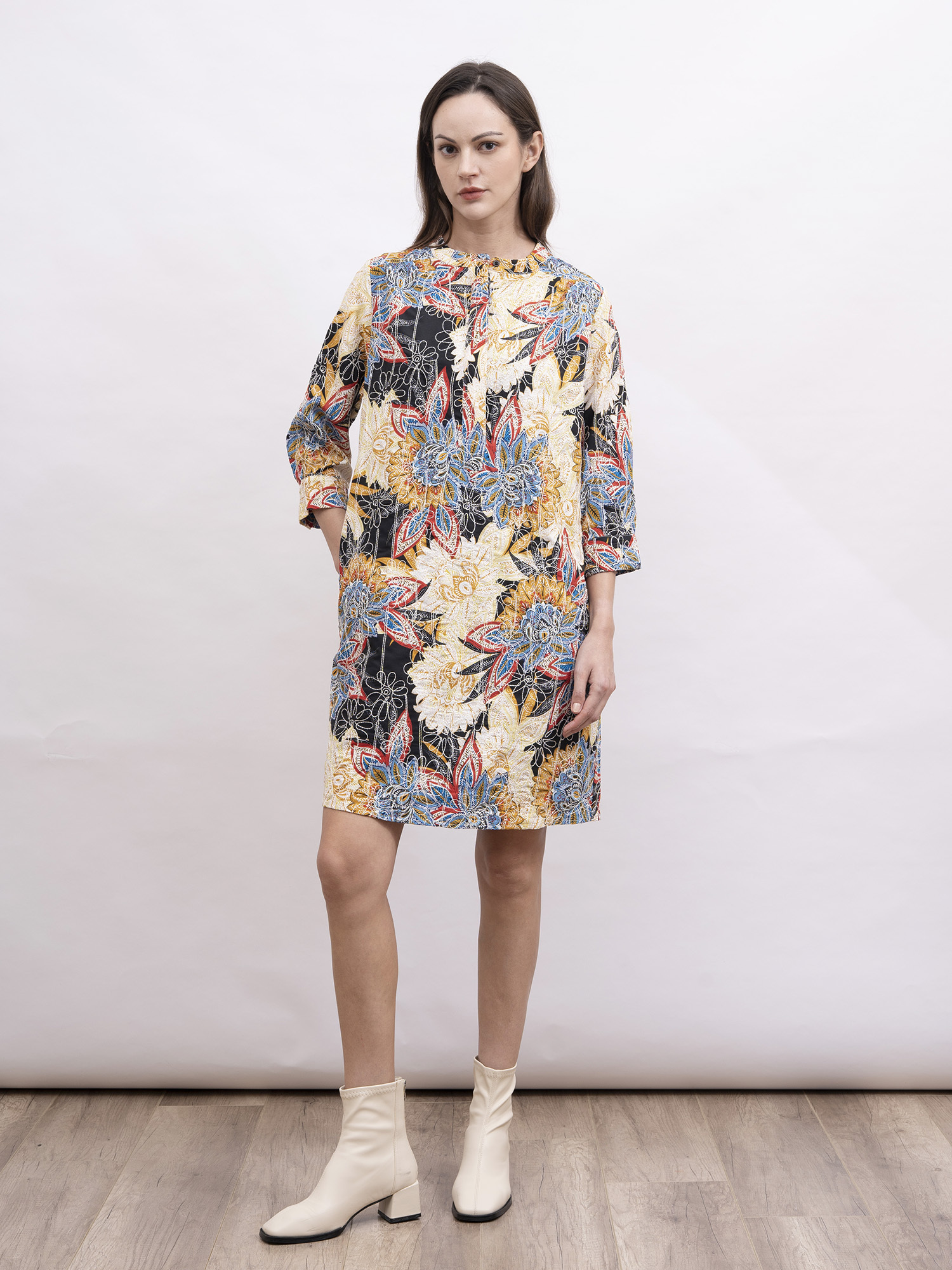 mi-tu 印花恤衫連身裙