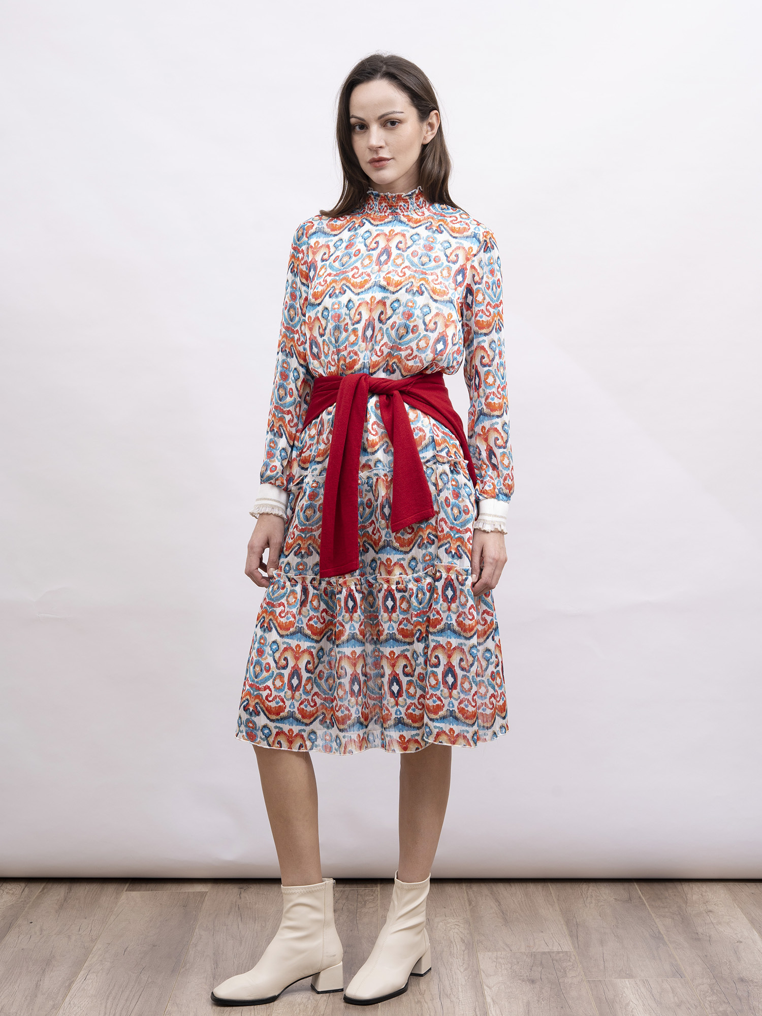 mi-tu 印花圓領連身裙