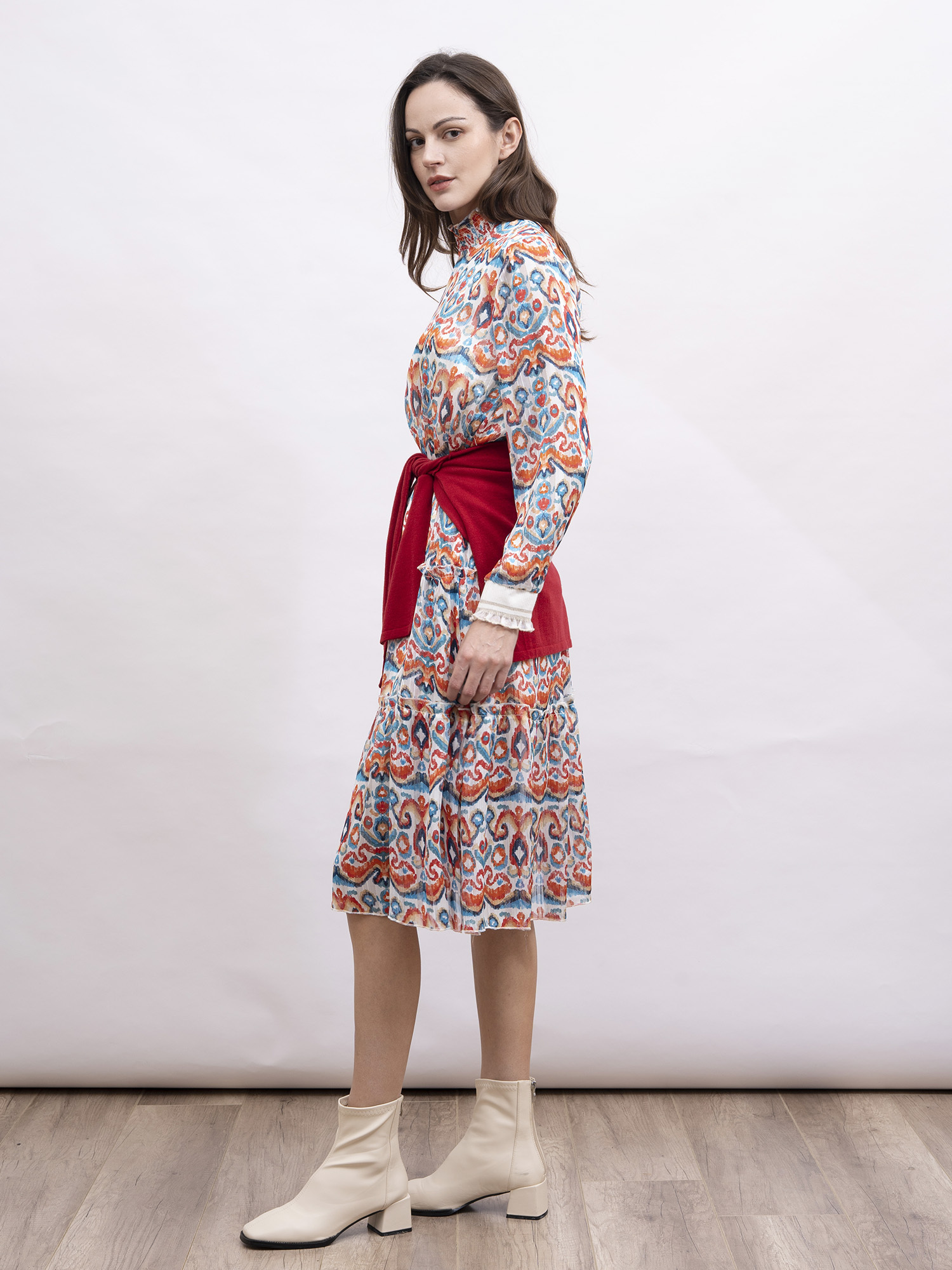 mi-tu 印花圓領連身裙