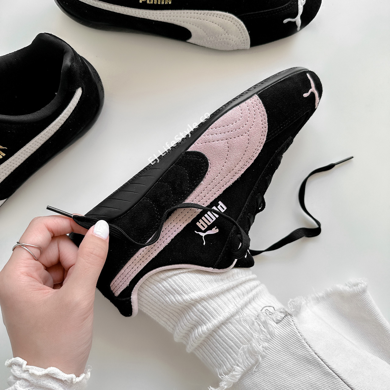 PUMA SPEEDCAT OG 黑粉 淡粉 柔粉 麂皮 女鞋 398846-09 ROSÉ代言同款 朴彩英 / 現貨