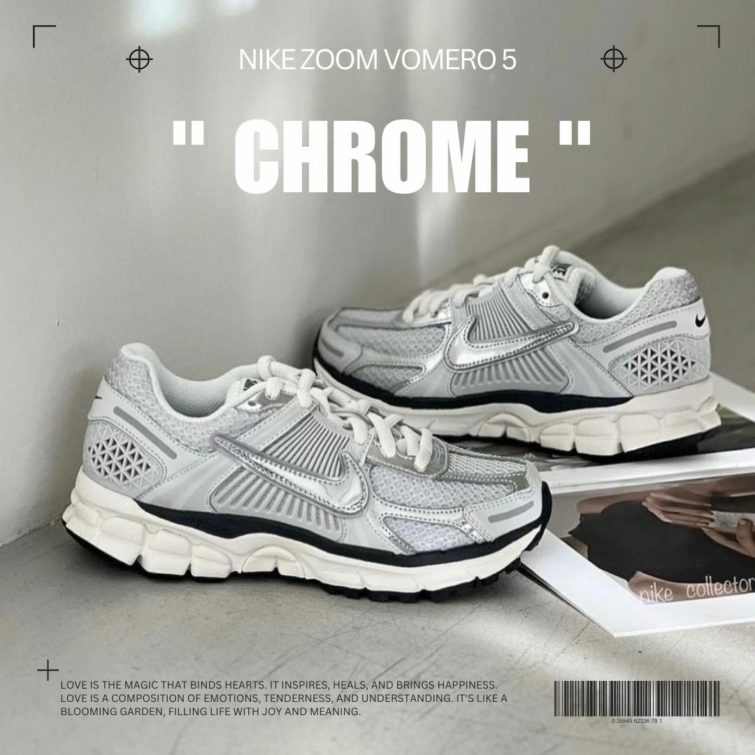 <少量現貨!!> NIKE AIR ZOOM VOMERO 5 "Chrome" 國外限定 錫白灰 復古老爹鞋 金屬銀 復古 慢跑 男鞋 HJ3758-001