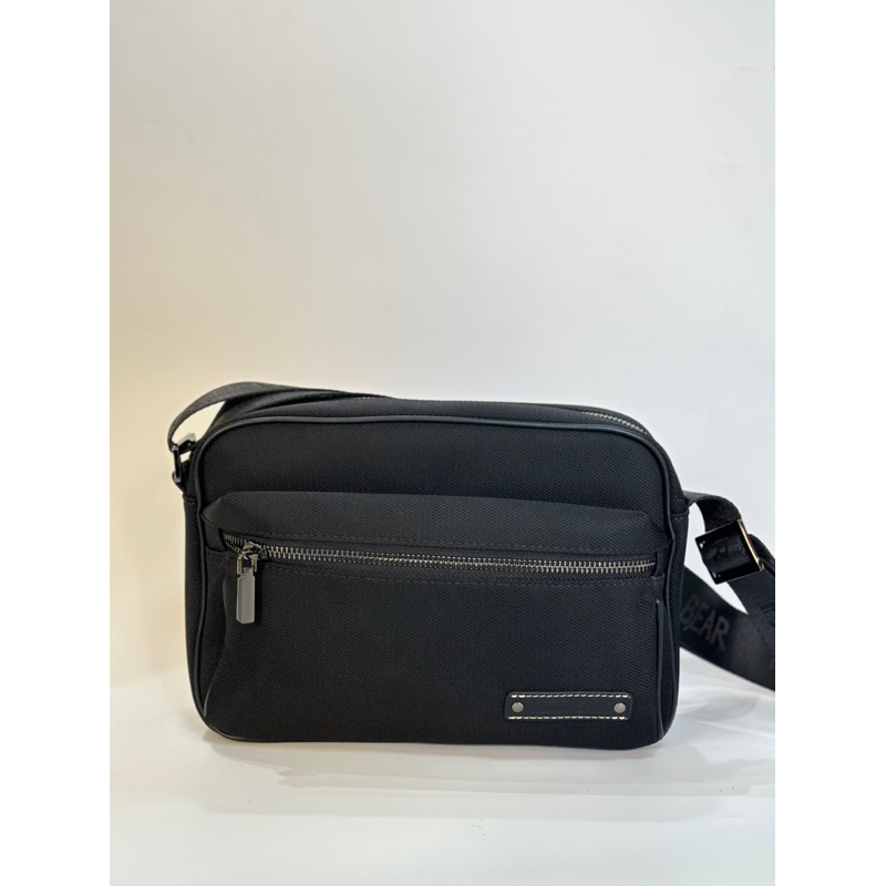 Family bear 斜背包 側背包 長方形 黑（2885）