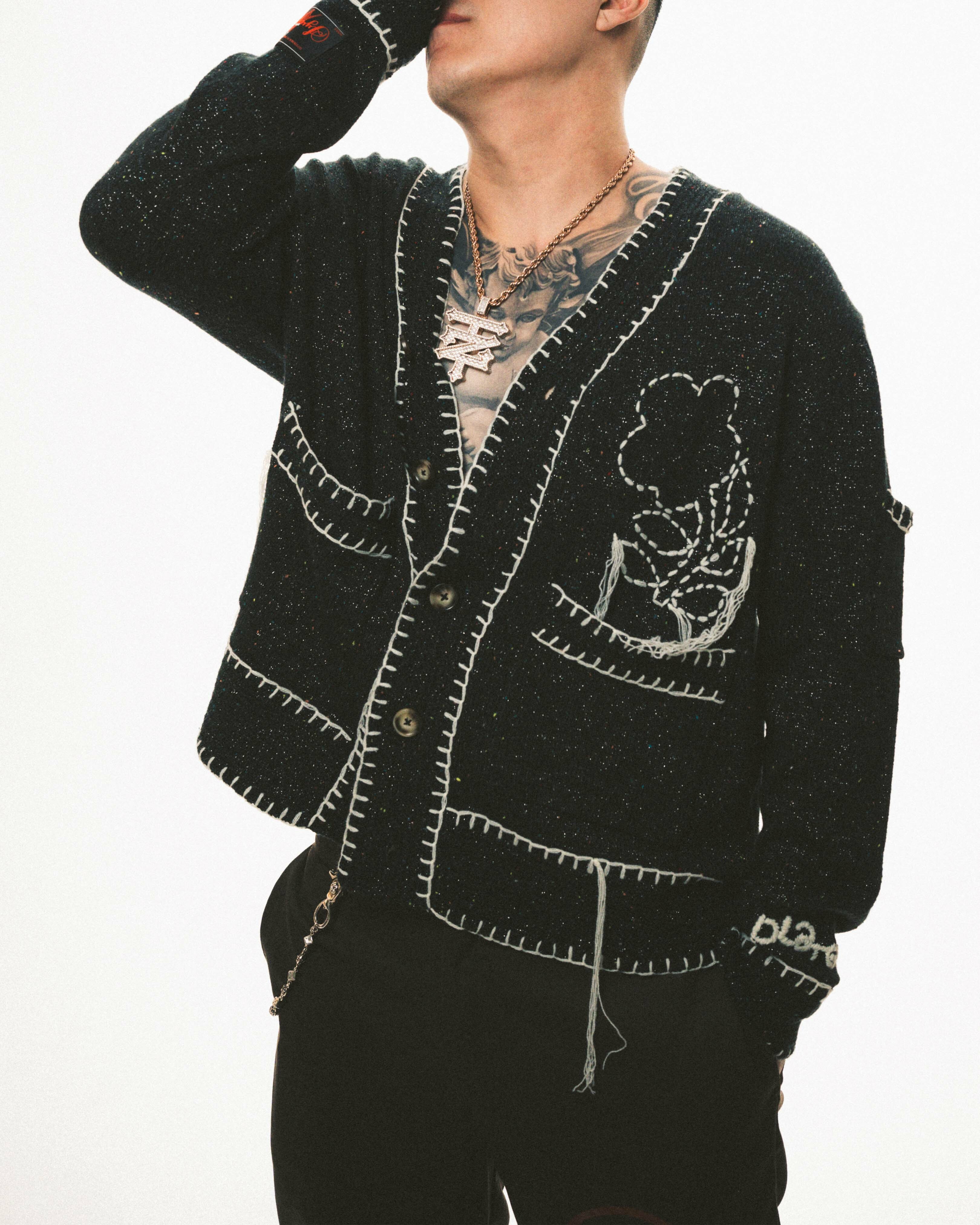 PLATEAU STUDIO / PLATEAU x SYU.Man floral cardigan - Bl