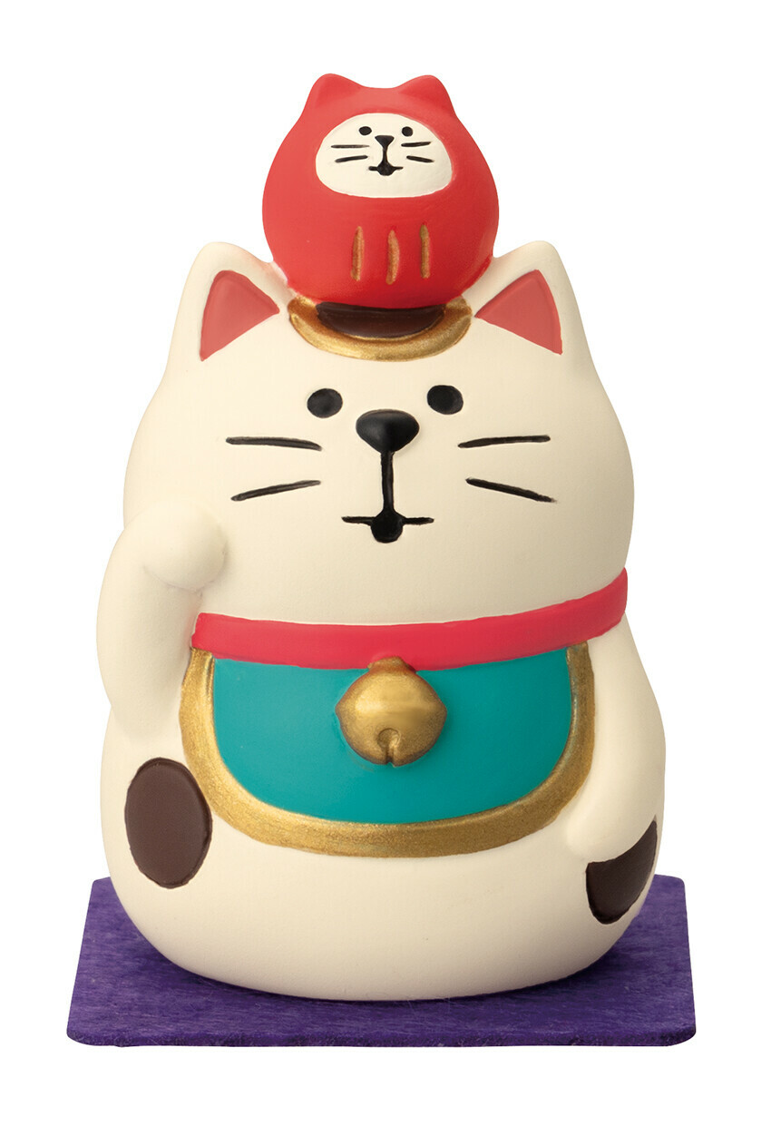 Concombre | 招財達摩貓貓 公仔