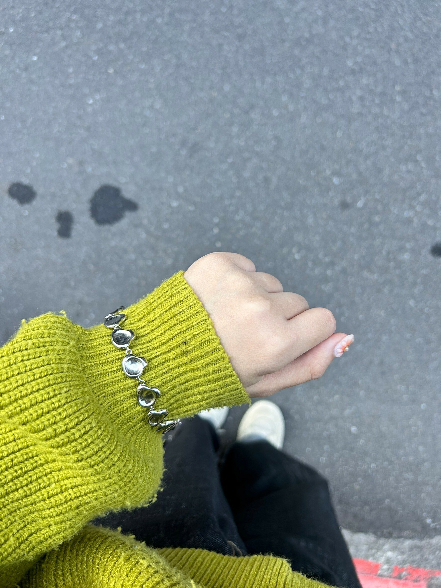 [LAUGHTER] beans metal bracelet